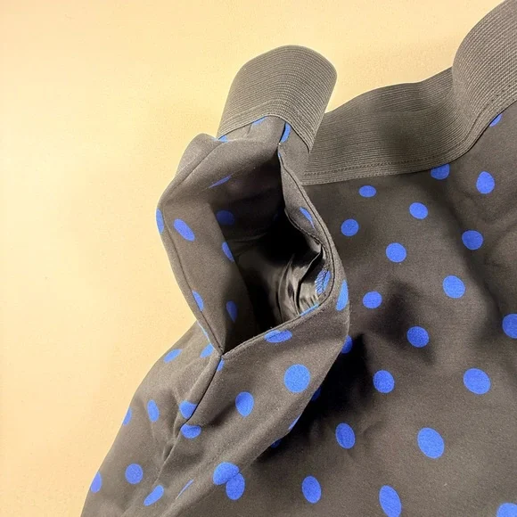 INC International Concepts Black Pencil Skirt with Blue Polka Dots Womens 8P - Picture 8 of 9